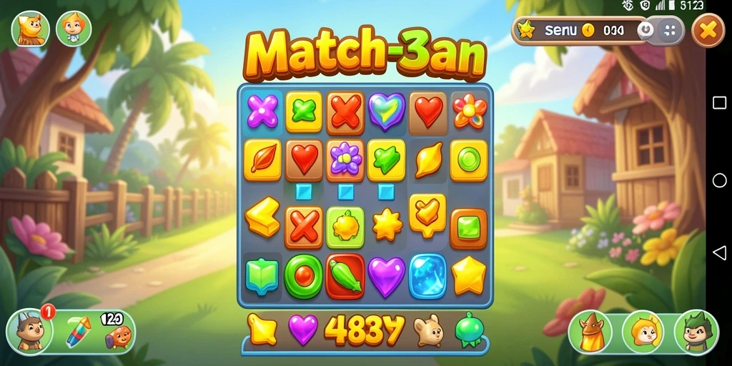 Tampilan gameplay CERI123 yang penuh warna dan menantang.