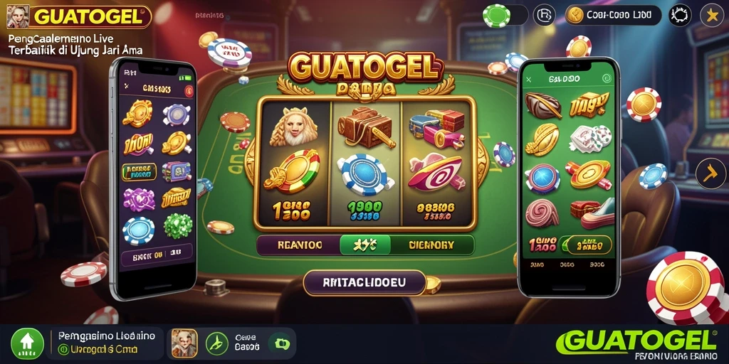 Tangkapan layar GUATOGEL yang menunjukkan dealer langsung dan permainan seru.