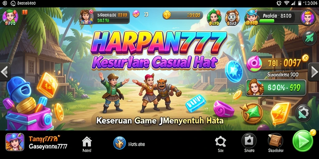 Tampilan gameplay Casual yang seru dan penuh warna.