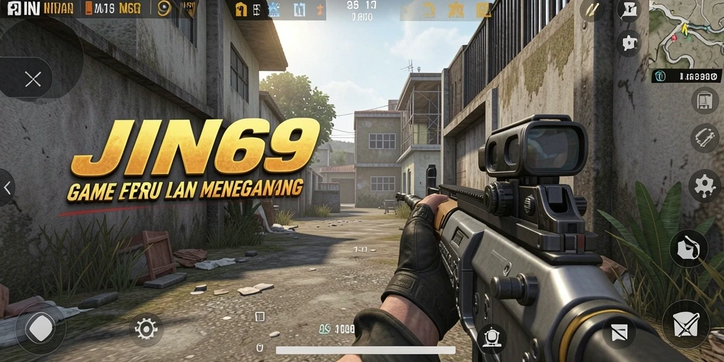 Screenshot gameplay JIN69 menampilkan aksi seru dalam peperangan FPS.
