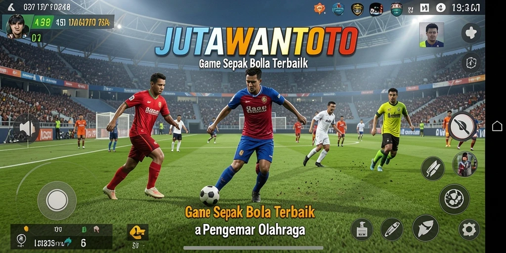 Tampilan menarik saat pemain bertanding di lapangan sepak bola.