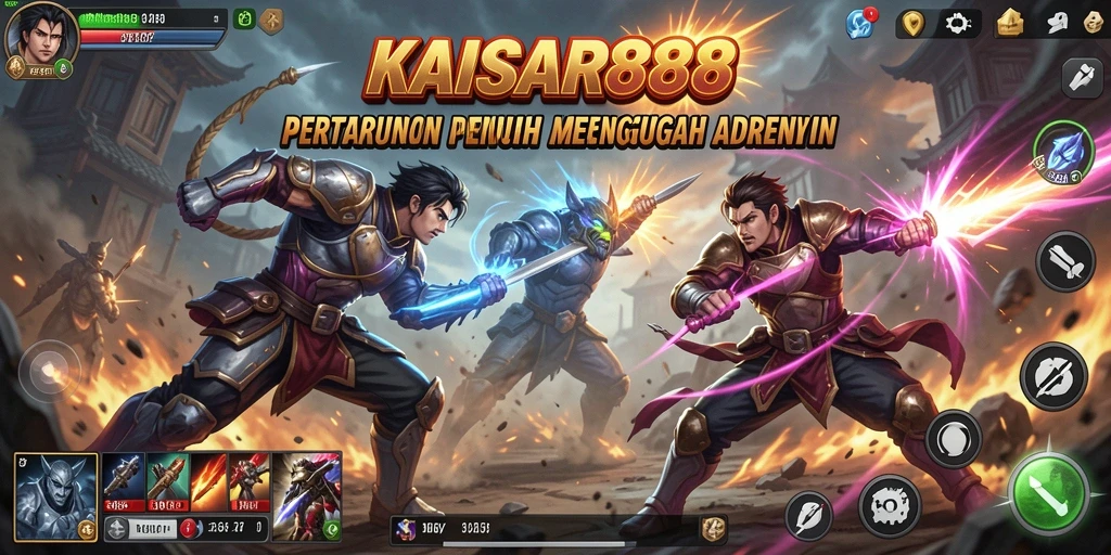 Tampilan gameplay seru dari KAISAR888 dengan pertarungan yang mendebarkan.