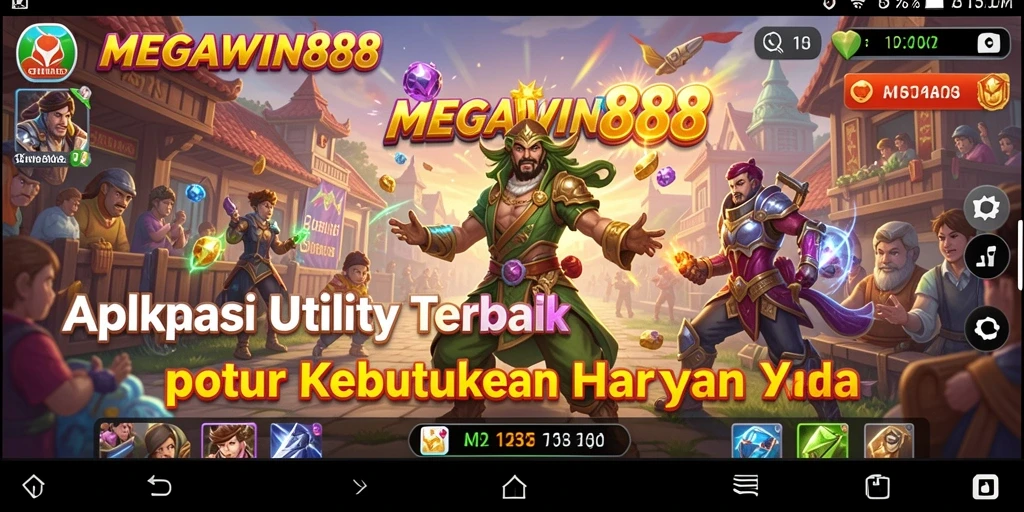 Tampilan menarik dari aplikasi MEGAWIN888 untuk kebutuhan Utility.