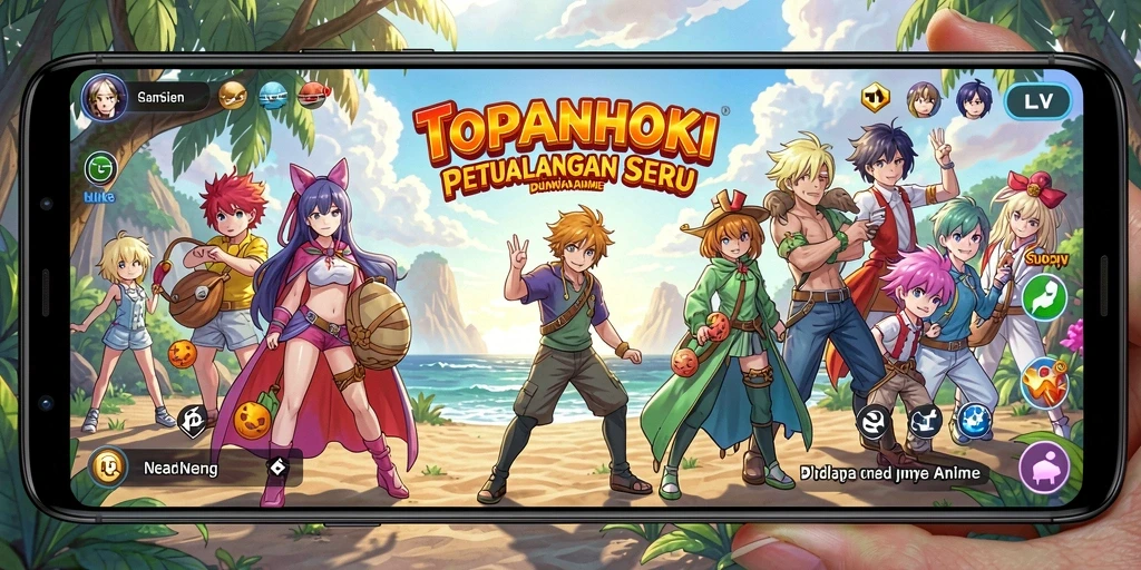 Screenshot dari gameplay <strong>TOPANHOKI</strong> menampilkan pertarungan seru dan karakter unik.